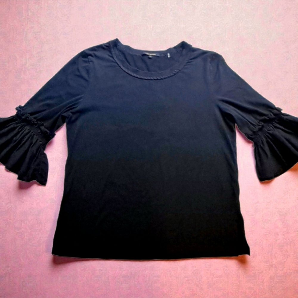 Kobi Halperin Samar Bell-Sleeve Top Medium Black